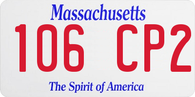 MA license plate 106CP2