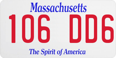 MA license plate 106DD6