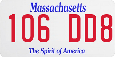 MA license plate 106DD8