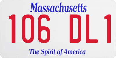 MA license plate 106DL1