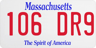 MA license plate 106DR9
