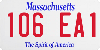 MA license plate 106EA1