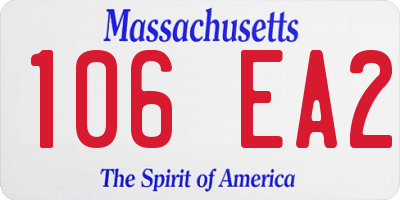 MA license plate 106EA2
