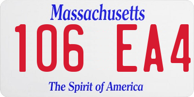 MA license plate 106EA4