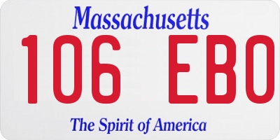 MA license plate 106EB0