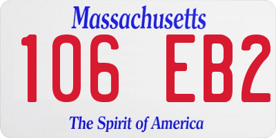 MA license plate 106EB2