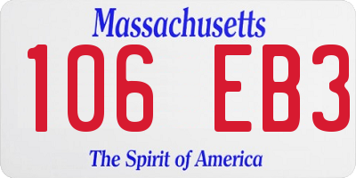 MA license plate 106EB3