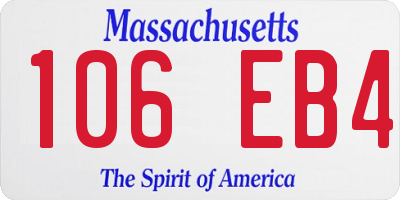 MA license plate 106EB4