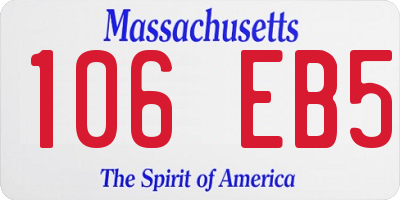MA license plate 106EB5