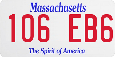 MA license plate 106EB6