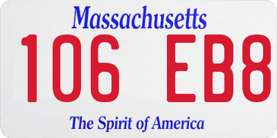 MA license plate 106EB8