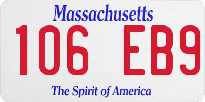 MA license plate 106EB9