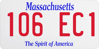 MA license plate 106EC1