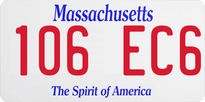 MA license plate 106EC6
