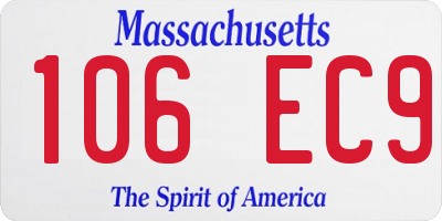 MA license plate 106EC9