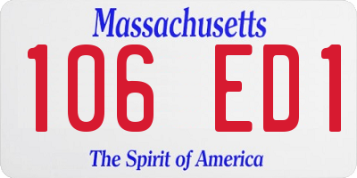 MA license plate 106ED1