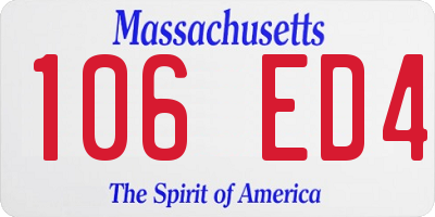 MA license plate 106ED4