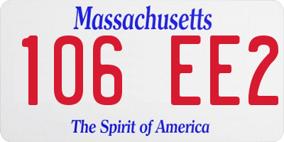 MA license plate 106EE2