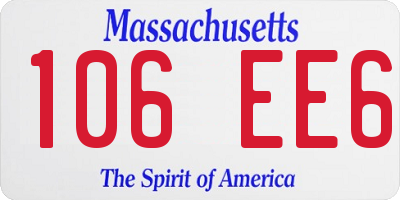 MA license plate 106EE6