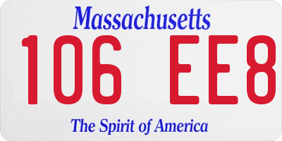 MA license plate 106EE8