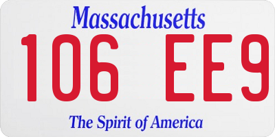 MA license plate 106EE9