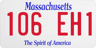 MA license plate 106EH1