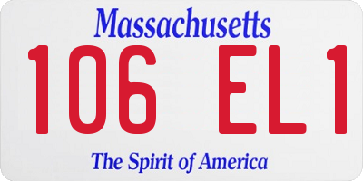 MA license plate 106EL1