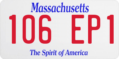 MA license plate 106EP1