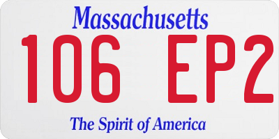 MA license plate 106EP2