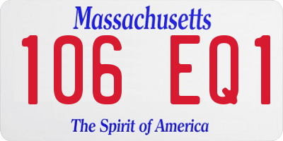 MA license plate 106EQ1