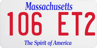 MA license plate 106ET2
