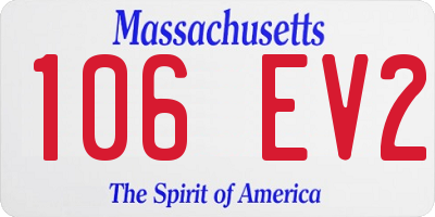 MA license plate 106EV2