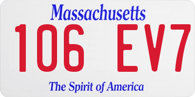 MA license plate 106EV7