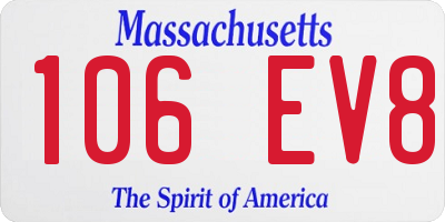 MA license plate 106EV8