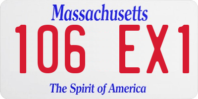 MA license plate 106EX1