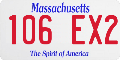MA license plate 106EX2