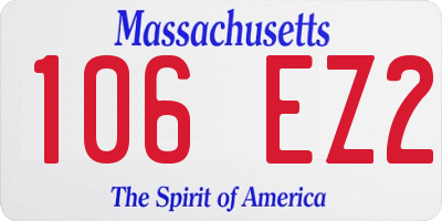 MA license plate 106EZ2