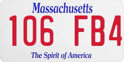 MA license plate 106FB4