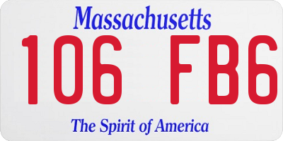 MA license plate 106FB6