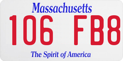 MA license plate 106FB8