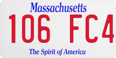 MA license plate 106FC4