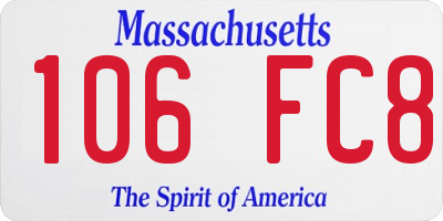 MA license plate 106FC8
