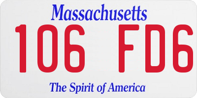MA license plate 106FD6