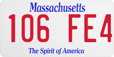 MA license plate 106FE4