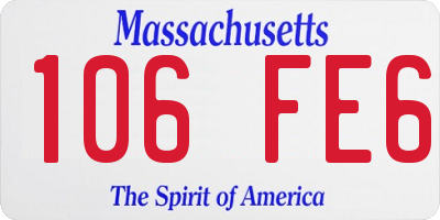 MA license plate 106FE6