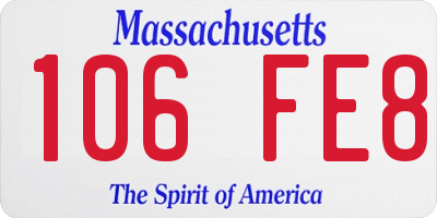 MA license plate 106FE8
