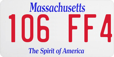 MA license plate 106FF4