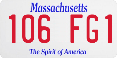 MA license plate 106FG1