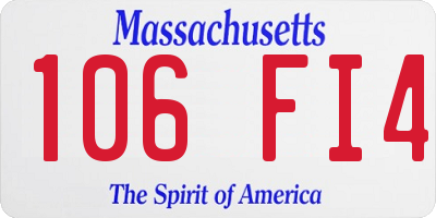 MA license plate 106FI4