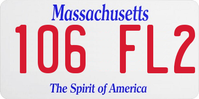 MA license plate 106FL2